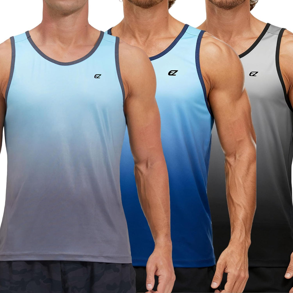 EZRUN Men's Quick Dry Workout Tank Top UPF 50+ Sweat-Wicking Gym Shirt