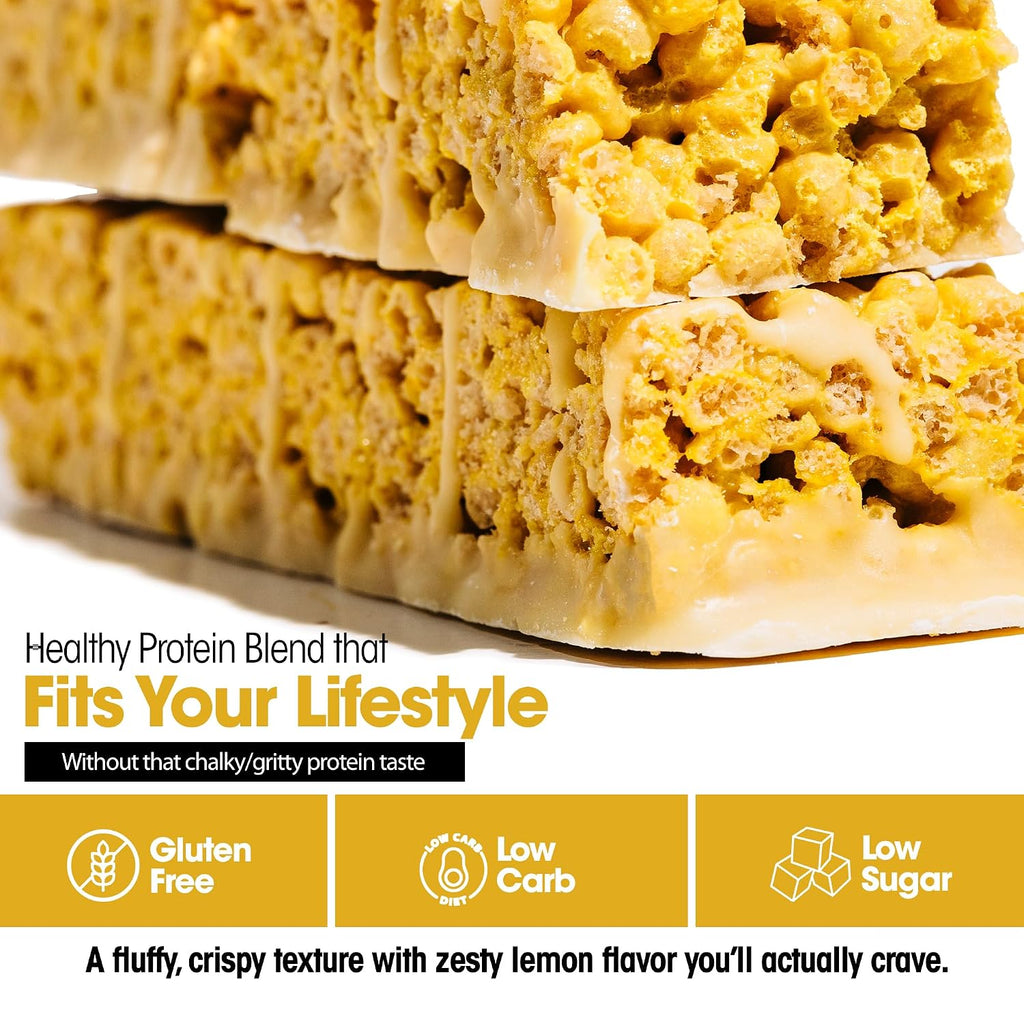 Wonderslim High Fiber Protein Bars, Low Calorie Snack – Fluffy Lemon, 7ct