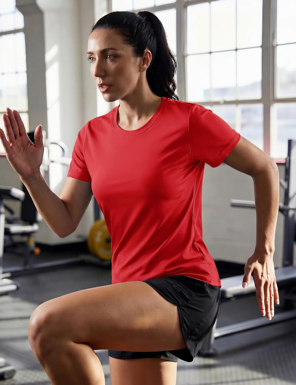 TACVASEN Women's Short Sleeve Workout Shirts UPF 50+ Sun Protection Quick Dry Athletic Tops for Running Gym Tee