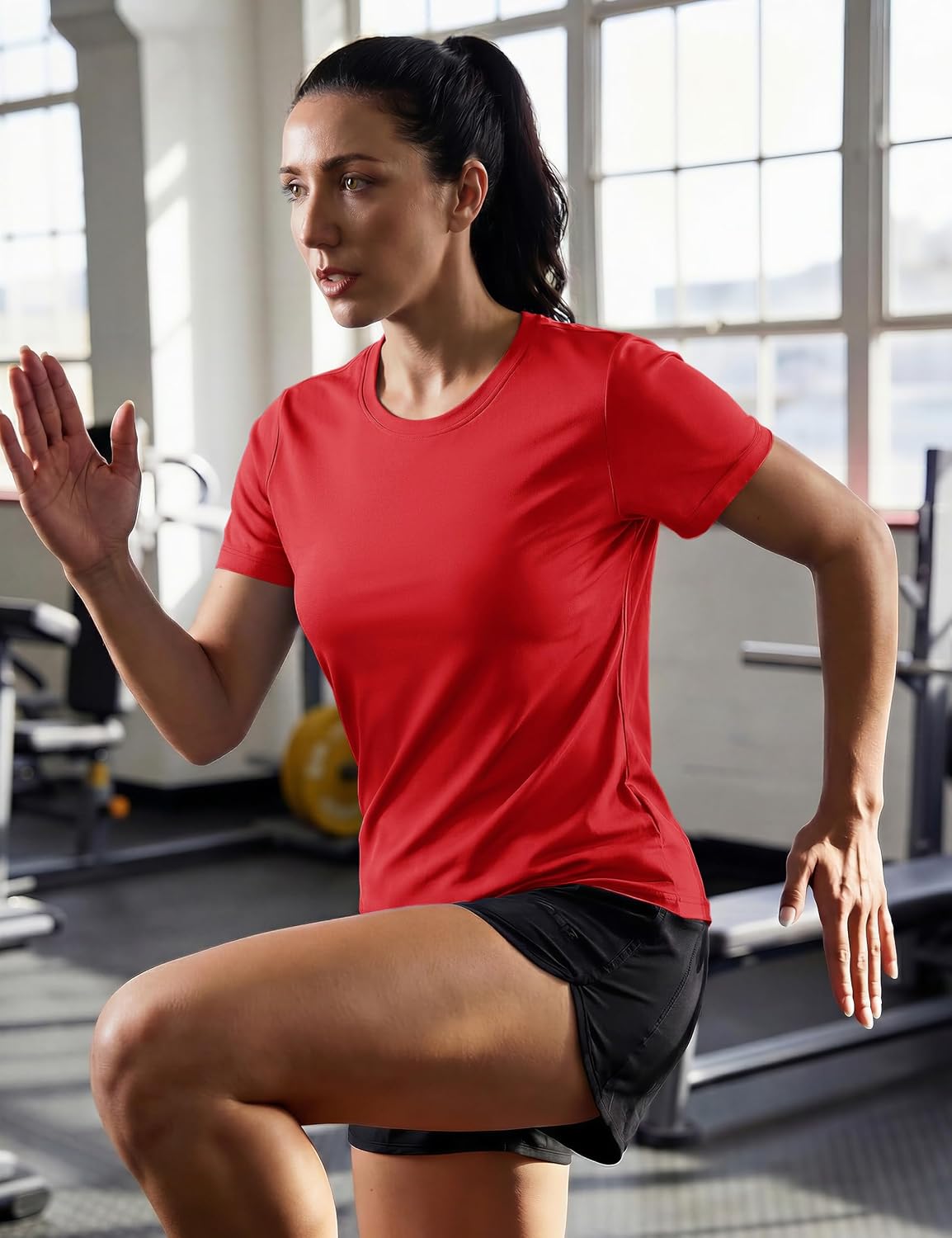 TACVASEN Women's Short Sleeve Workout Shirts UPF 50+ Sun Protection Quick Dry Athletic Tops for Running Gym Tee
