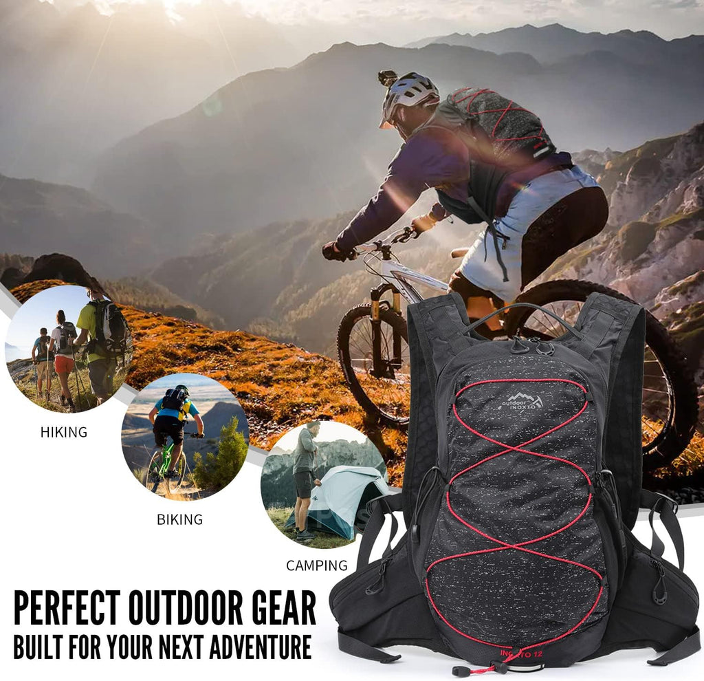 IX INOXTO Hydration Pack Backpack, Lightweight Water Backpack with 2L Hydration Bladder Daypack for Men Women,Running Hydration Vest for Trail Running Hiking Cycling Race Climbing