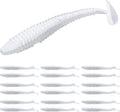 RUNCL Swimbaits Paddle 10/20/30/40PCS, 5/4/3/2 Inchs Paddle Tail, Soft Lure for Trout Crappie Bass, Durable Plastic Bait Swimmer for Saltwater/Freshwater, Fishing Lover's Gift