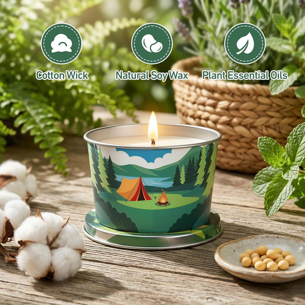 DL DREAMY DEWLA Citronella Candles Outdoor, Soy Wax 2.2 oz 6 Pack