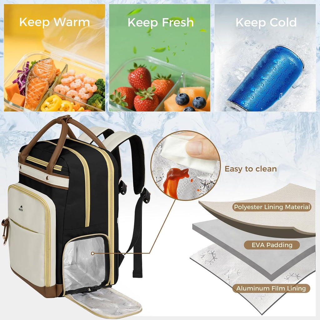 MATEIN Teacher Backpack with Organized Pocket, Lunch Backpack for Women