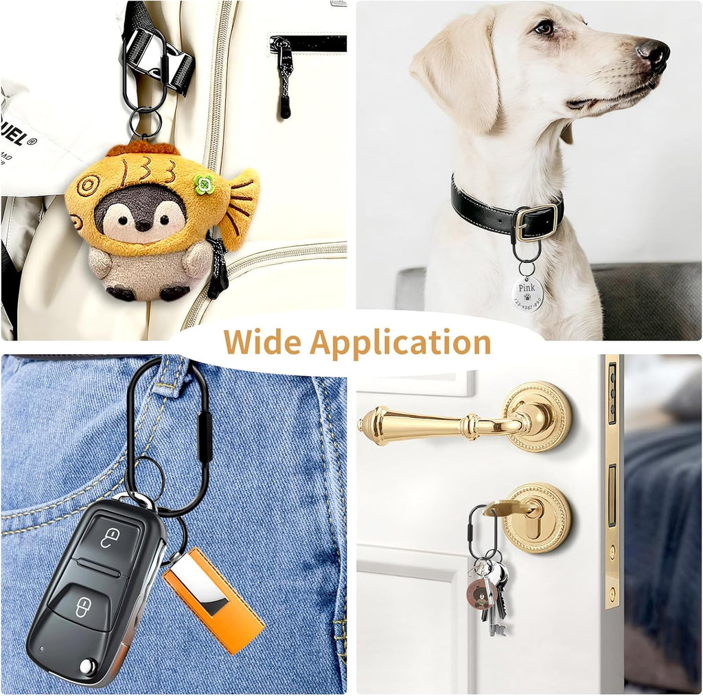 Muitcdo Brass Key Rings Bulk, Key Chain Organizer Holder for Men Women with Secure Screw Locking