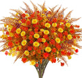 12 Bundles Artificial Fall Flowers for Outdoors Fall Decorations for Home