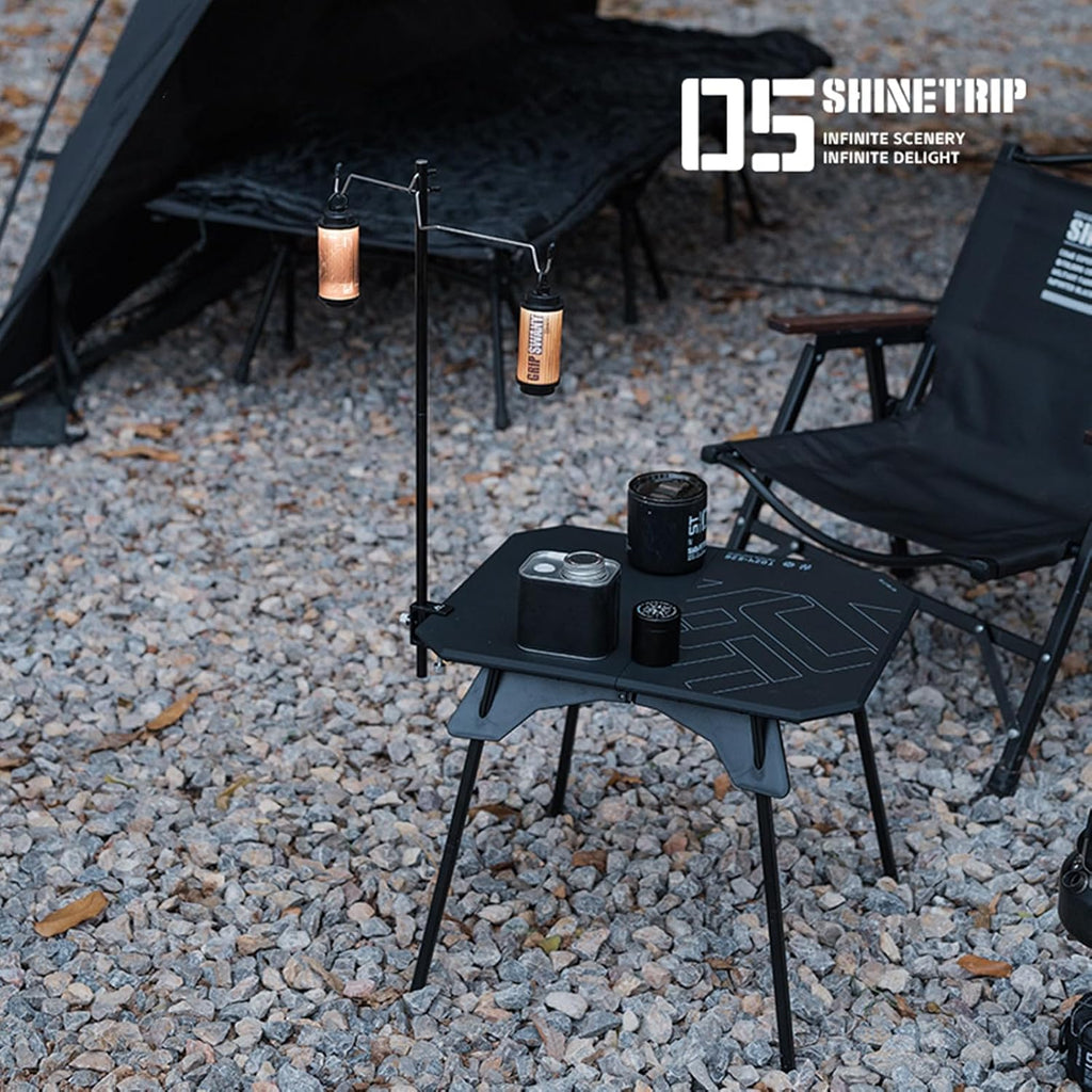HZGAMER Folding Camp Table, 2 in1 Adjustable Height(16 inch/4 inch) Foldable Camping Desk, Outdoor Camping Table Picnic Table for Cooking, Beach, Hiking, Travel, Fishing, BBQ