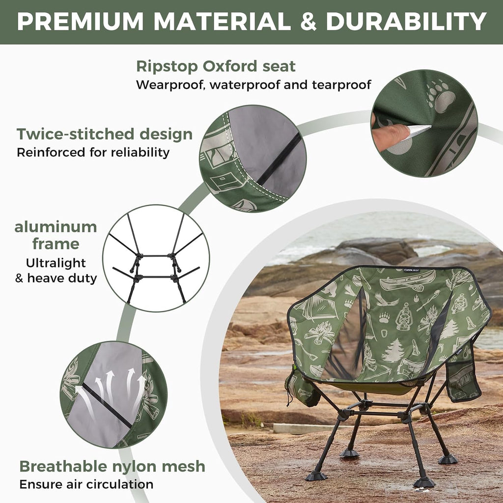 ATEPA Compact Camping Chair Ultra Lightweight Backpacking Chairs for Hiking