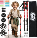 Kids Hiking Poles by USA Brand - Lightweight Collapsible Kids Walking Stick w/Quick Adjustable Flip Locks