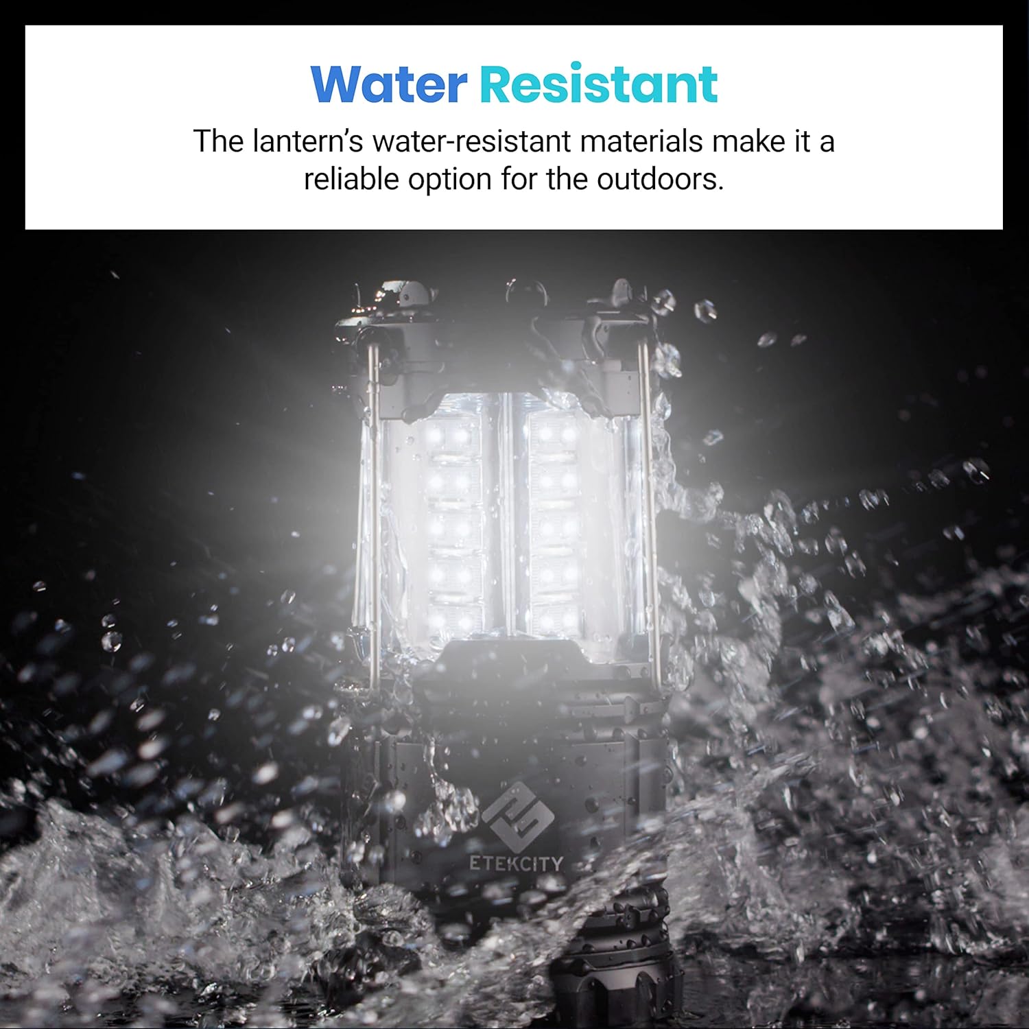 Etekcity LED Camping Lanterns, Battery Operated, 2 Pack | Power Outages, Hurricane Preparedness, Camping, Emergency Kit, Water Resistant, Collapsible Design, Batteries Included