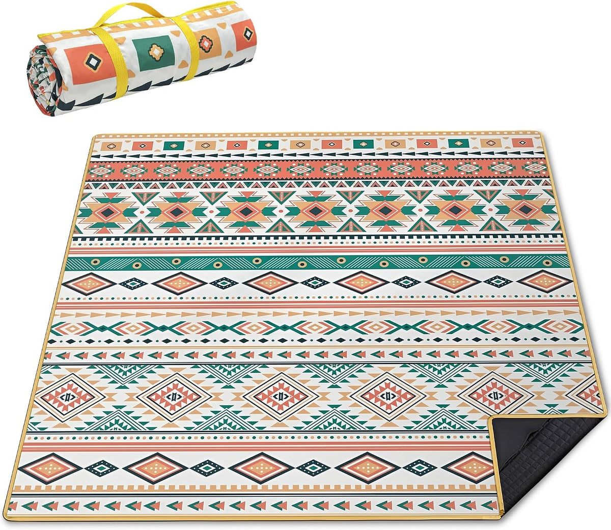 Supfitness Extra Large Picnic Blankets Waterproof Foldable (60 "x 80") Beach Blanket Waterproof Sandproof,3-Layer Thicking Mat Outdoor Packable Camping Blanket