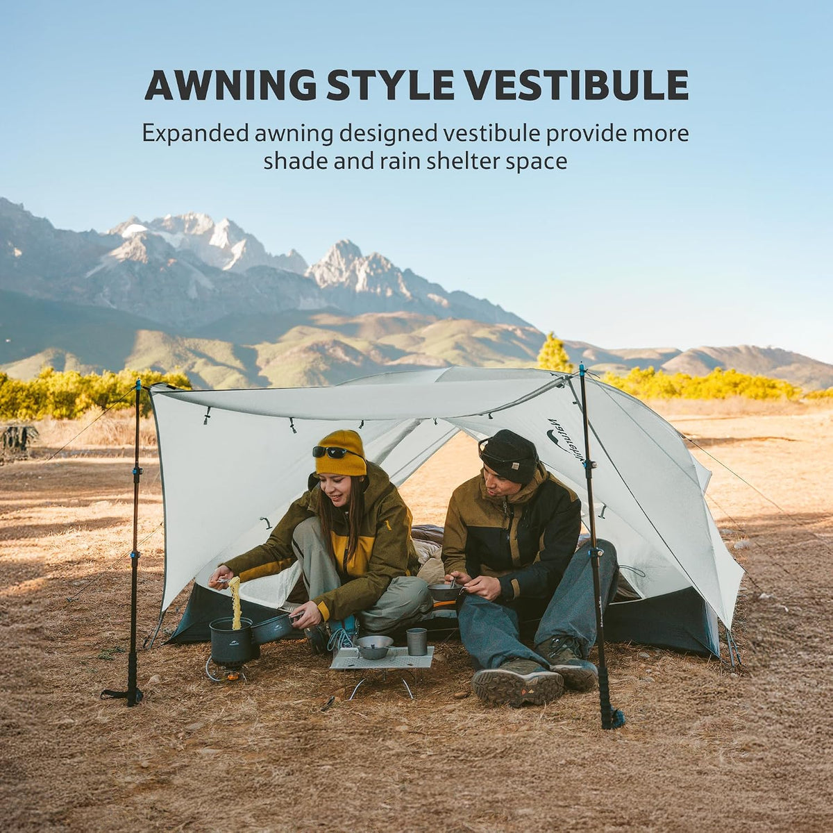 Naturehike Mongar Upgraded 1/2/3 Person Backpacking Tent,Waterproof Lightweight Camping Tent with Footprint