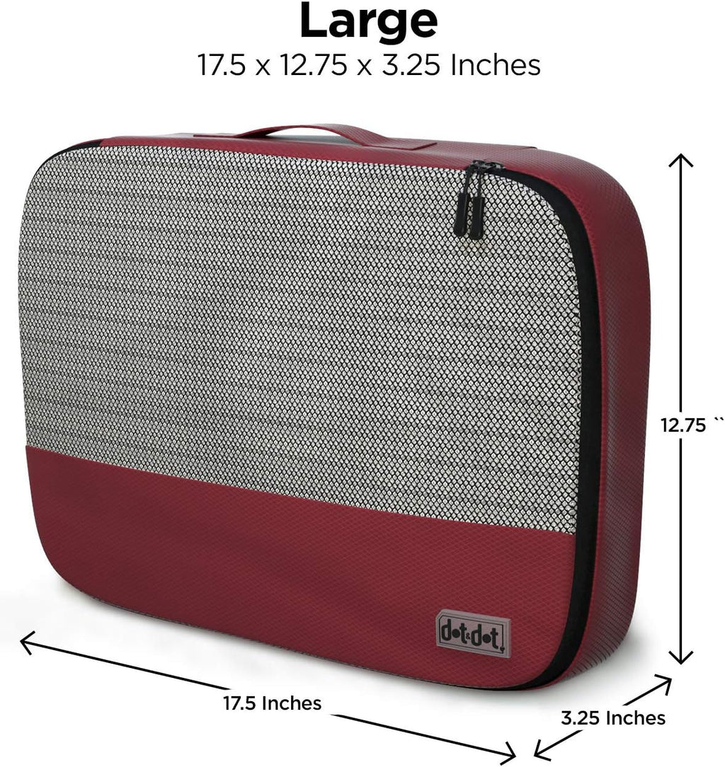 Large 5pc Packing Cubes for Travel - Lightweight Luggage Organizer Bags for Suitcases (Non-Compression)