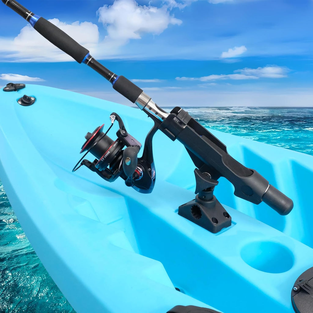 2 Pack Baitcaster/Spinning Rod Holder with Side Deck Mount