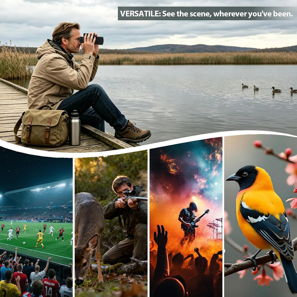 BIBIRE 12X42 Monocular Telescope for Adults High Powered Bird Watching