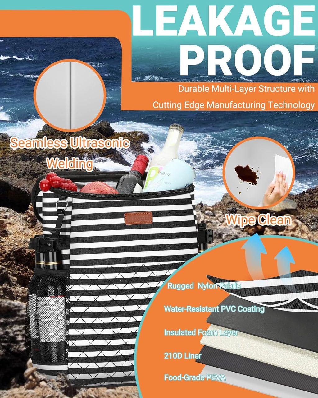 Soft Cooler Backpack for Men: Small Insulated Backpack Coolers for Beach