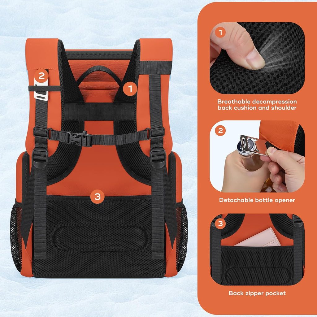 Maelstrom Insulated Cooler Backpack, 36 Can Soft Cooler Ice Chest Bag