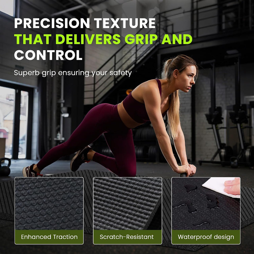 Stepwaver Large Exercise Mat, 6'x4'/7'x5'/8'x5'/9'x5'/10'x5'/12'x5'x8mm