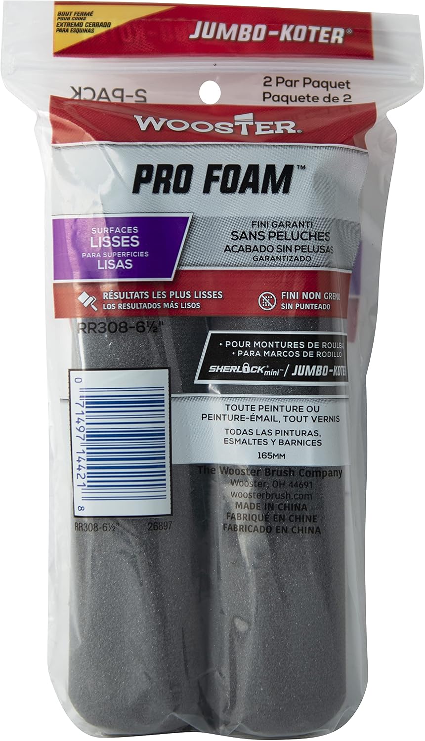 Wooster 5, 6 1/2-Inch RR308-6 1/2 Pro Foam, Color