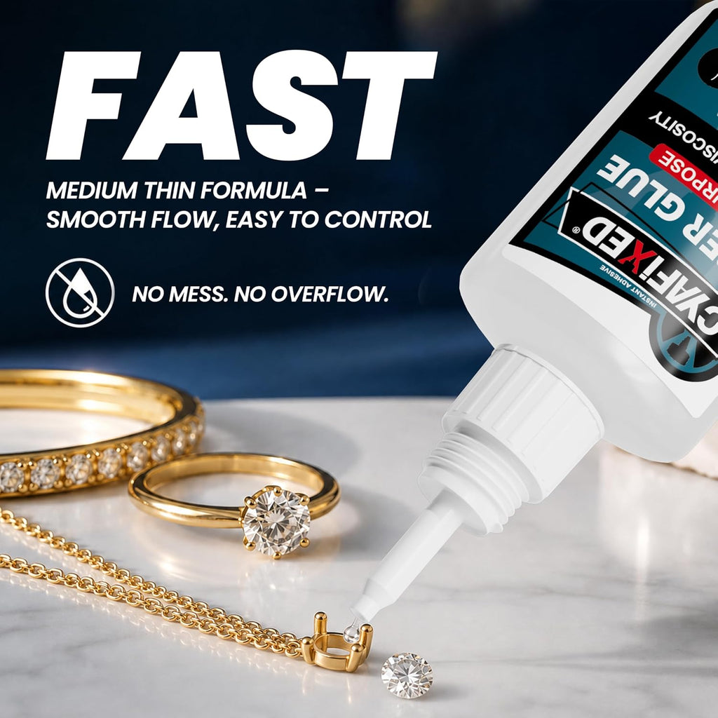 Fast Super Glue 120g, Medium-Thin CA Glue for Wood Ceramic Plastic Glass