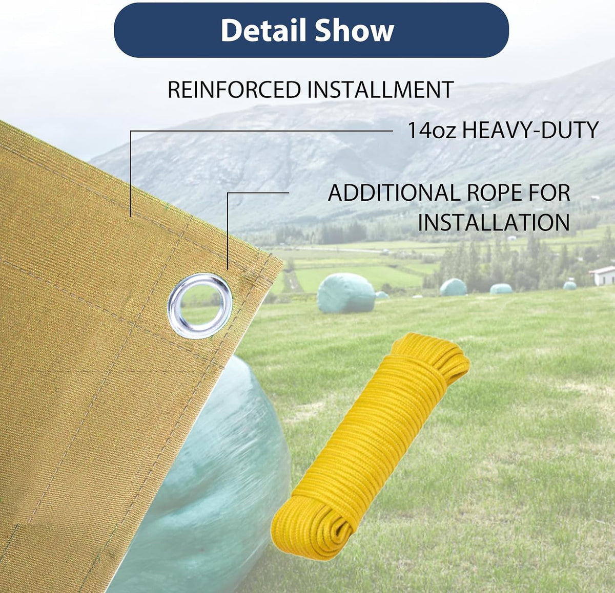 20’x24’ Canvas Tarp Heavy Duty Water Resistant Tarpaulins with Aluminum Grommets,UV Resistant, 22Mil Multipurpose Drop Cloth, 14oz Cover Sheet for Outdoor and Indoor Use with Ropes Yellow