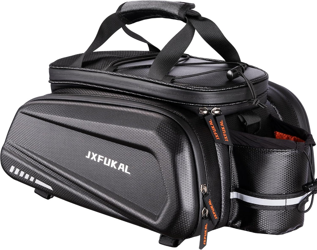 JXFUKAL Bike Bags for Bicycle Rear Rack - 9.5L/17L/40L Hard Shell Ebike Bag
