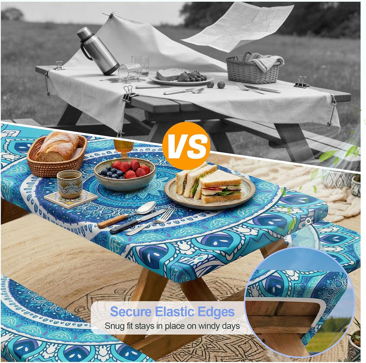 Play Tailor Picnic Table Cover Bench Covers Camping Essentials Tablecloth