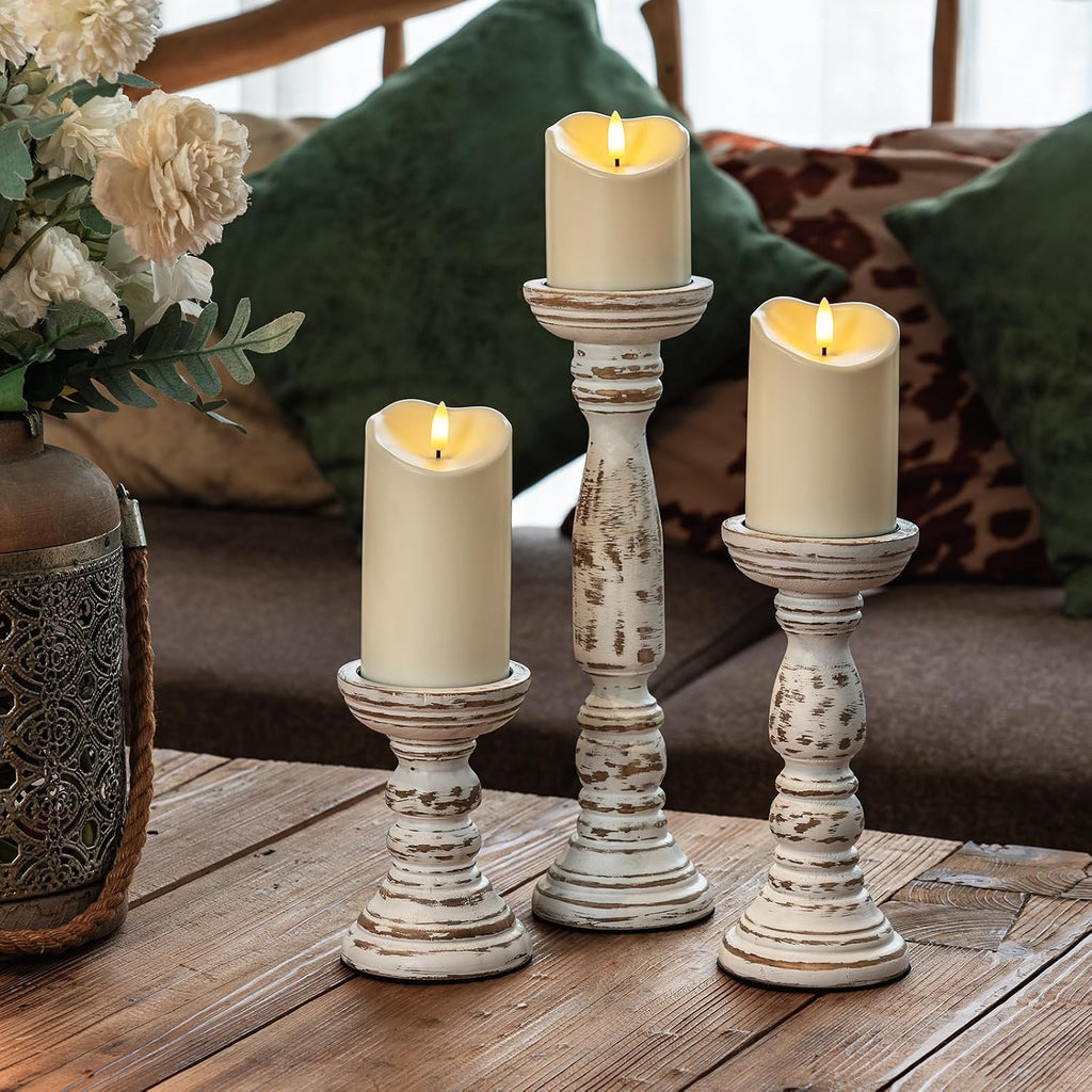 Homemory Outdoor Waterproof Flameless Candles, LED Candle with Remote, 3Pcs
