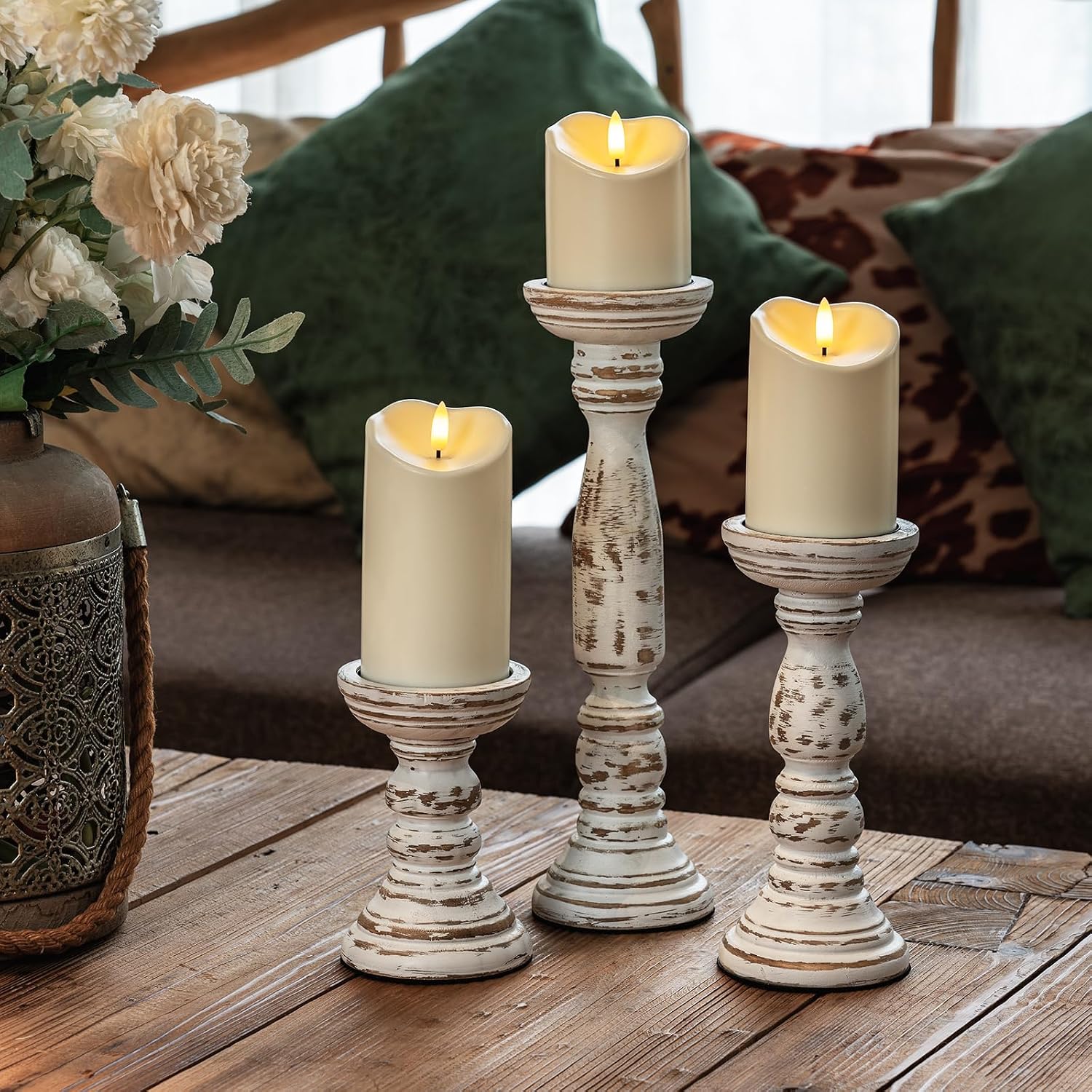 Homemory Outdoor Waterproof Flameless Candles, LED Candle with Remote, 3Pcs