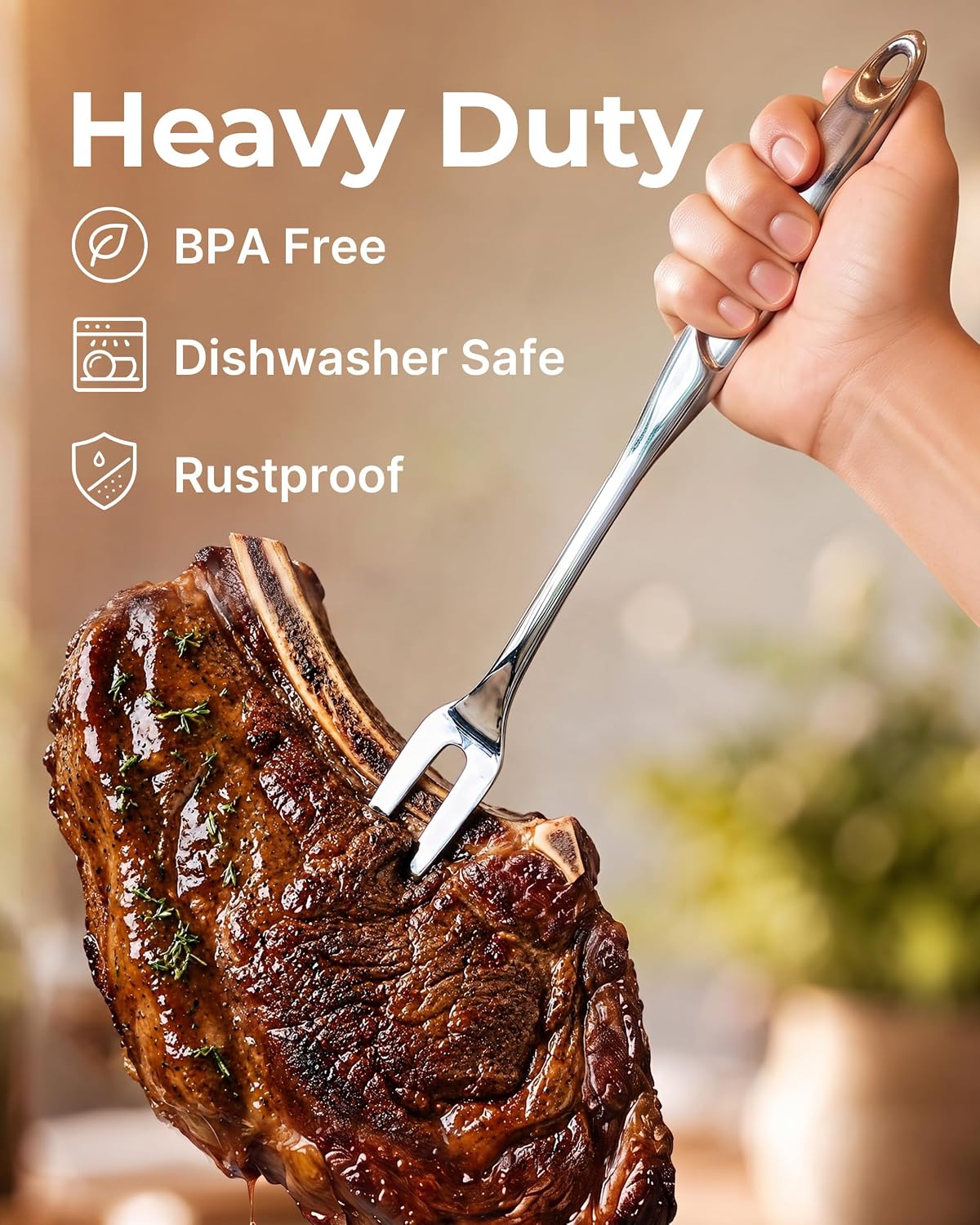 Zulay Kitchen Stainless Steel 5 Piece Cooking Utensil Set