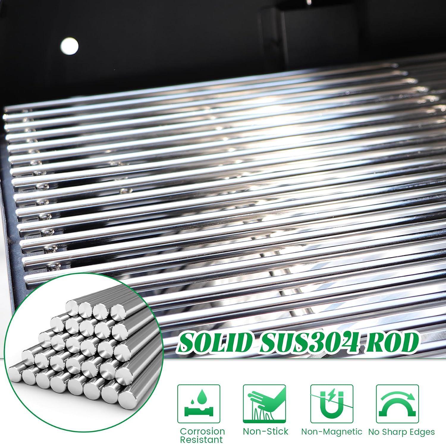Warming Rack for Pit Boss Lexington Grill Cooking Grates Upper Grid Pitboss 500 540 Series Wood Pellet Smoker Replacement Parts Stainless Steel Grilling BBQ Accessory