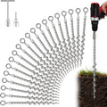 20 Pcs 12" Heavy Duty Aluminum Ground Anchors Screw in Tent Stakes