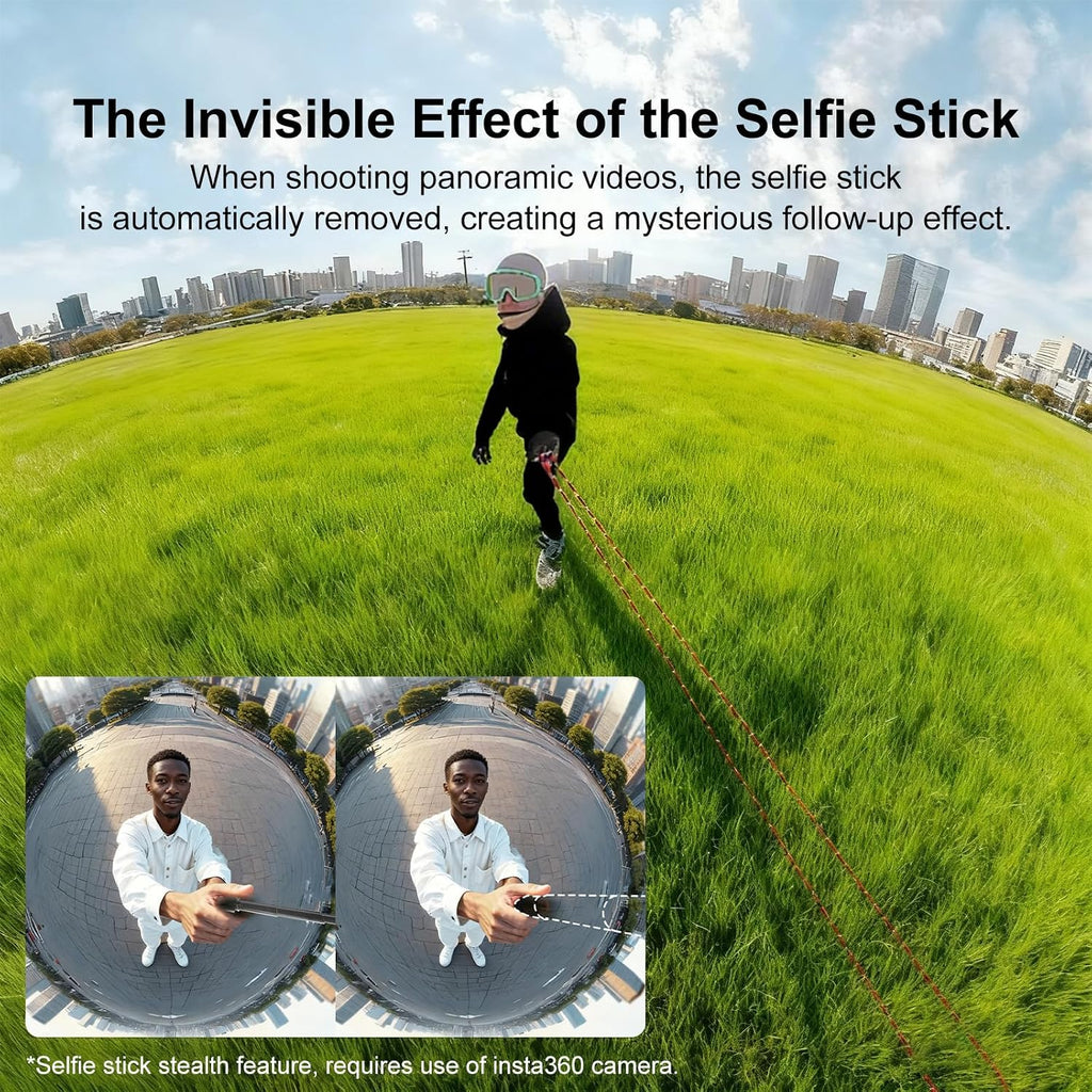 Bullet Time Handle Tripod for Insta360 X5 X4, 47" Selfie Stick
