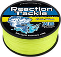 Reaction Tackle Braided Fishing Line - Pro Grade Power Performance for Saltwater or Freshwater Fish - Colored Fishing Line Braid for Extra Visibility