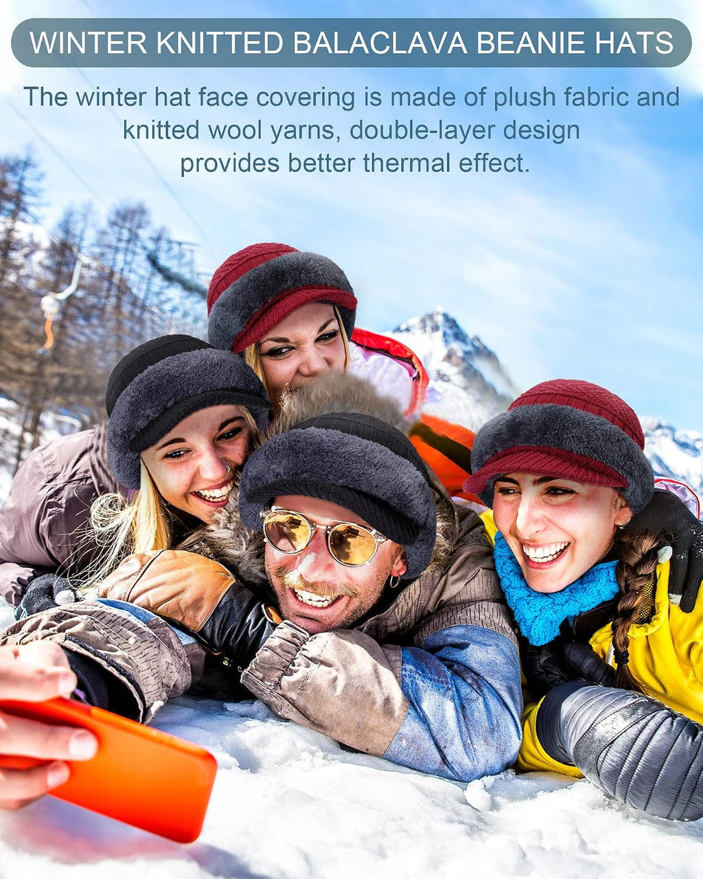 Syhood Winter Balaclava Ski Mask Fleece Lined
