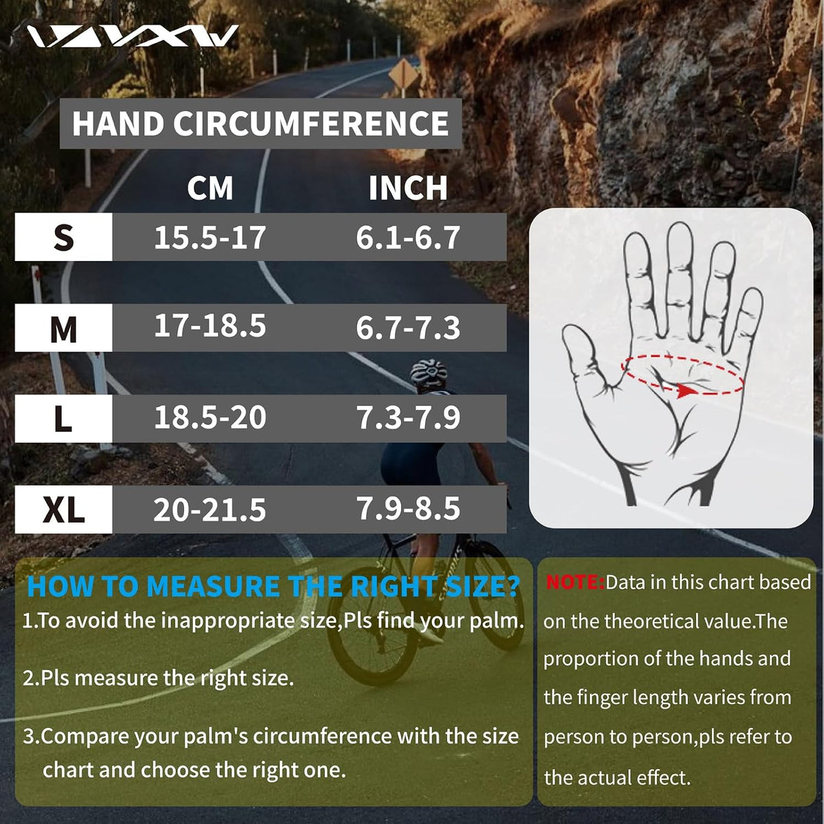 VXW Bike Gloves for Men Women Cycling - with Reflective Strips &Anti-Slip Shock-Absorbing Pad for Bicycle/Mountain Bike/Workout/MTB/Gym