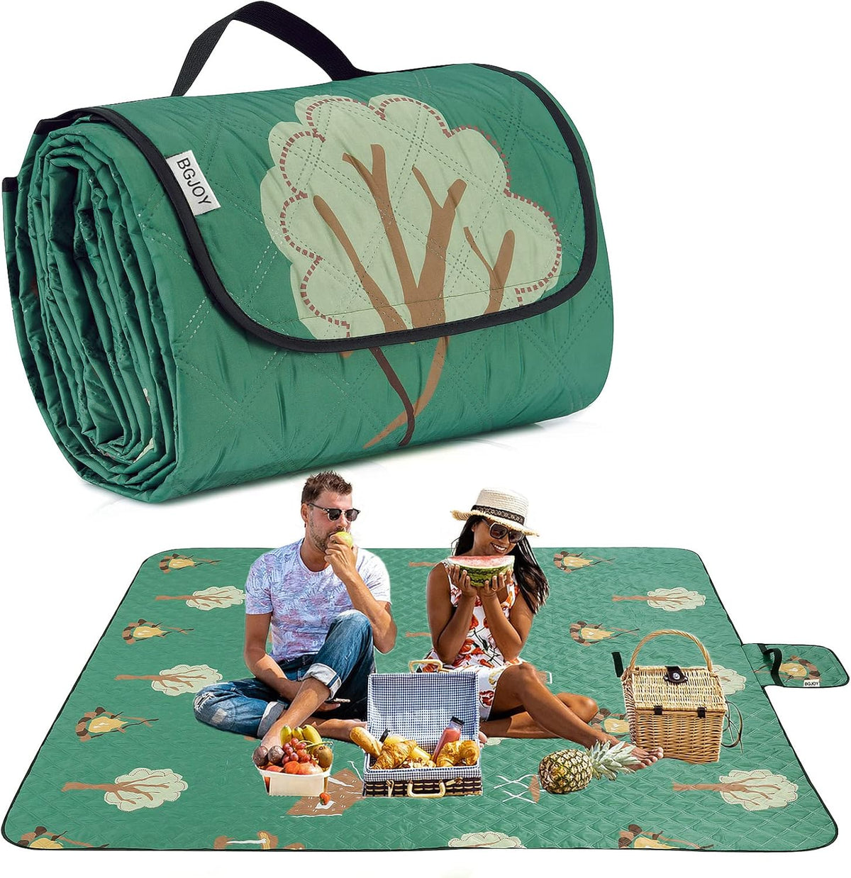 Large Picnic Blanket Beach Blanket Waterproof Sandproof Outdoor Blanket Foldable Beach Mat Sandfree Handy Mat with Carry Strap Lightweight Beach Mat fit 2 to 4 Adults for Beach Grass Lawn Park