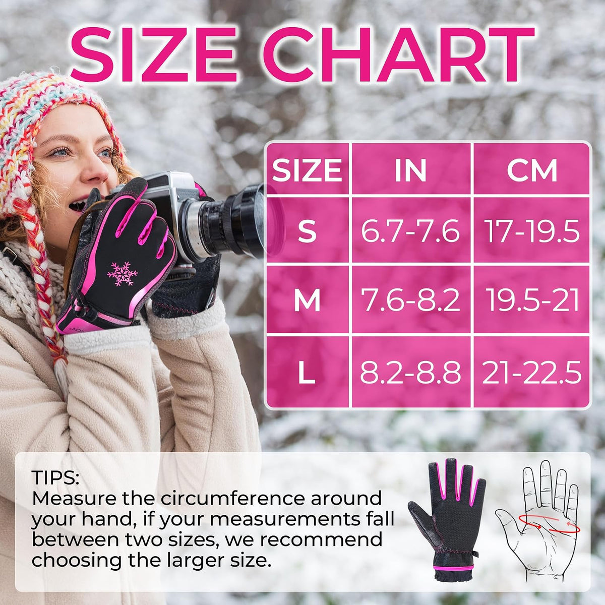 HANDLANDY Winter Work Gloves for Men Women, 3M Thinsulate Insulated Thermal Waterproof Skiing Hiking Cold Weather Gloves