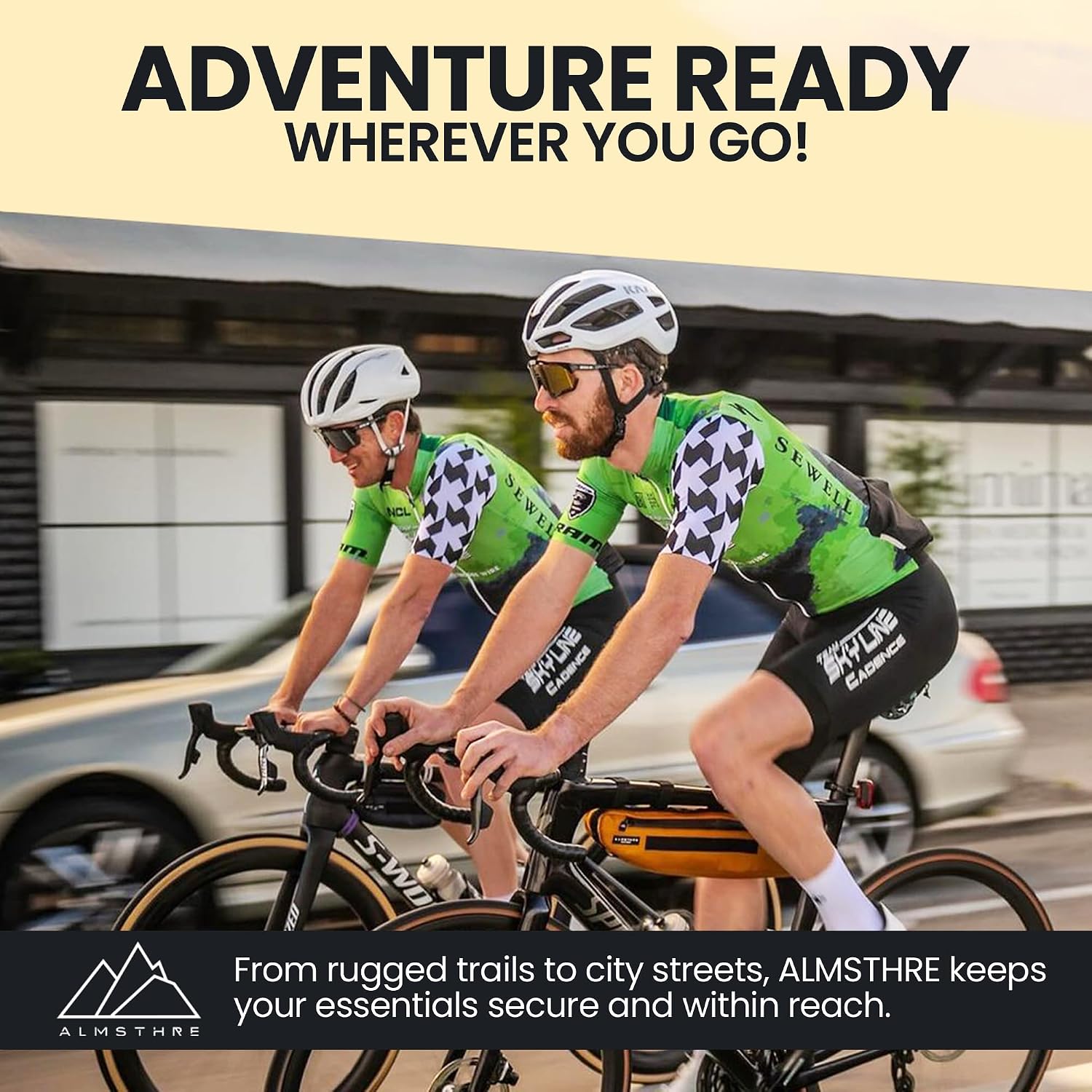 ALMSTHRE Bike Frame Bag | Weather-Resistant, Waterproof Zippers & Dual-Sided Access for Road, MTB, and Ebike Frames