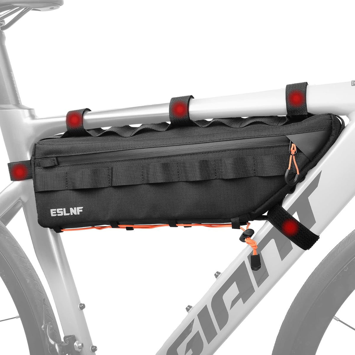 Bike Frame Bag Bicycle Bag for MTB Road Bike, Bike Triangle Bag, 2.7L Large Capacity Cycling Bag, Water-resistant Fabric, Universal Fit MTB, Road Bike, E-bike, Bike Accessories