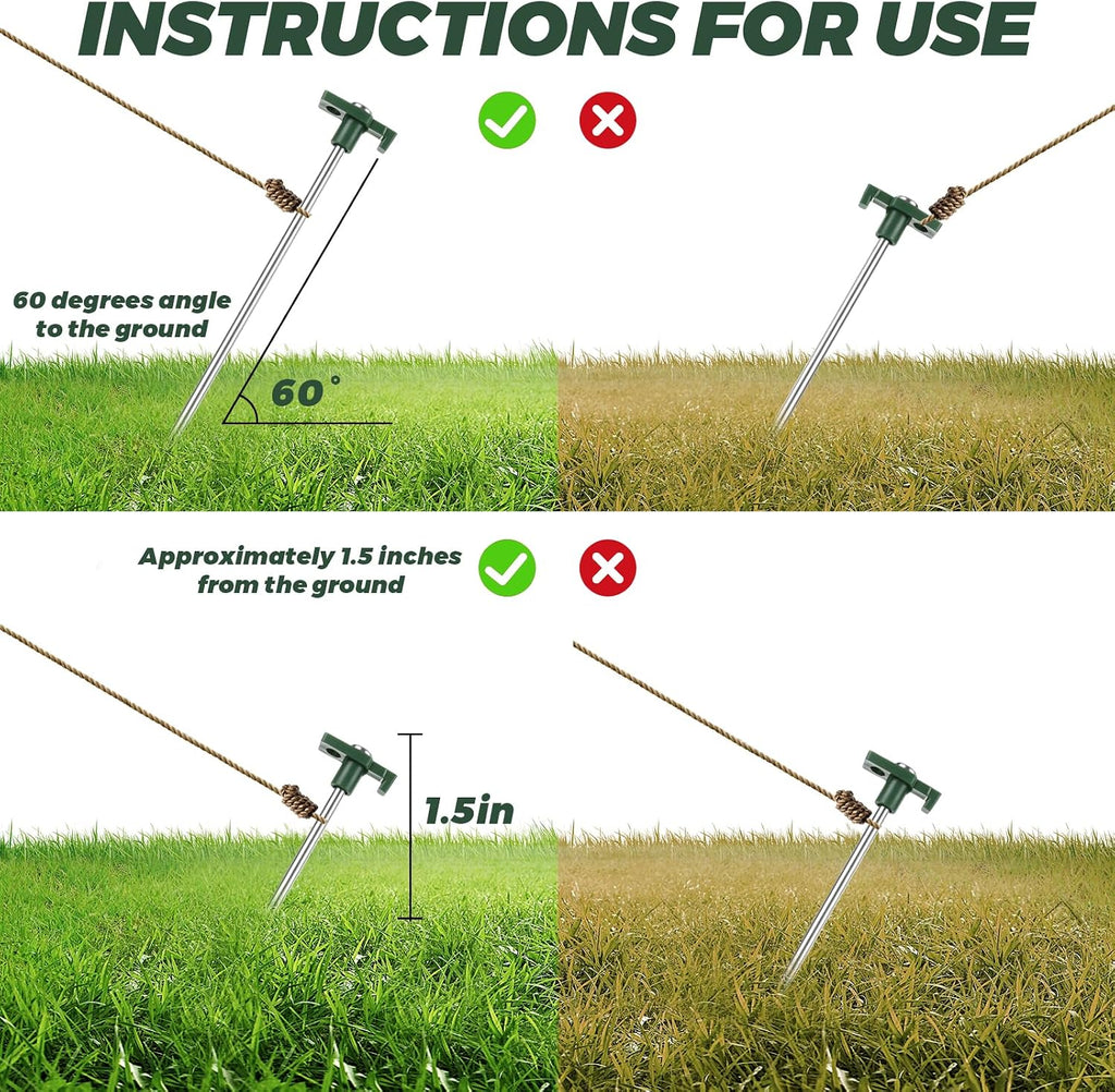 40PCS Tent Stakes Heavy Duty, 10 Inch Metal Tent Pegs Tent Spikes, Non-Rust Camping Stakes for Camping Patio, Garden, Canopies, Grassland, Outdoor