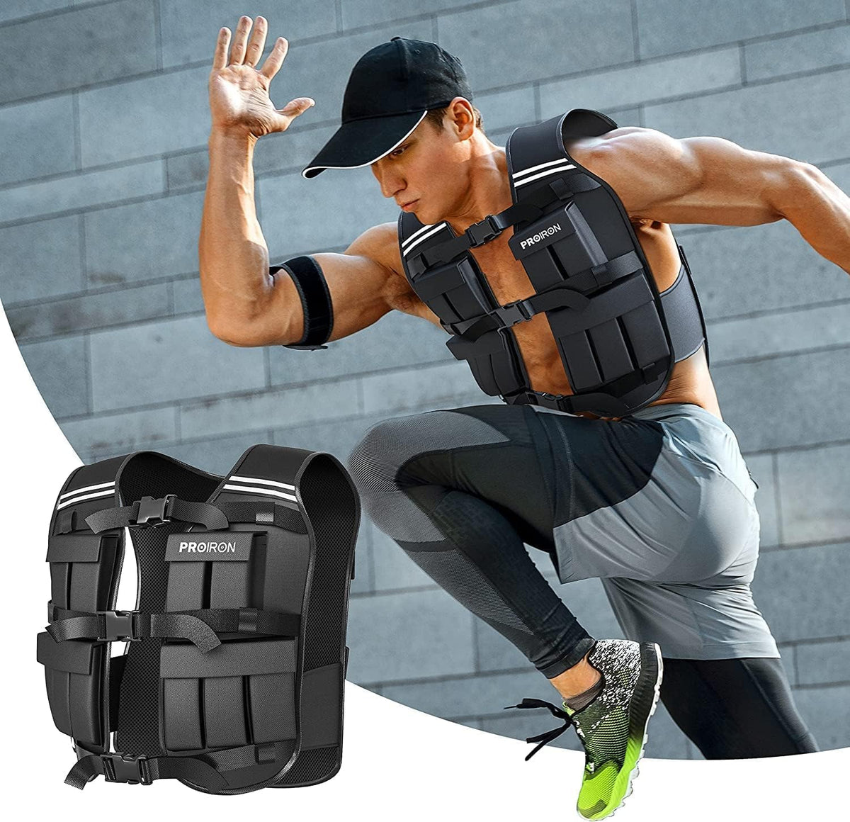 PROIRON Adjustable Weighted Vest 1-22lb/2-44lb,Strength Training Weight Vests for Men Women with Removable Weights, Body Weight Vest for Running Workout Walking Fitness Cardio,Home Gym Equipment