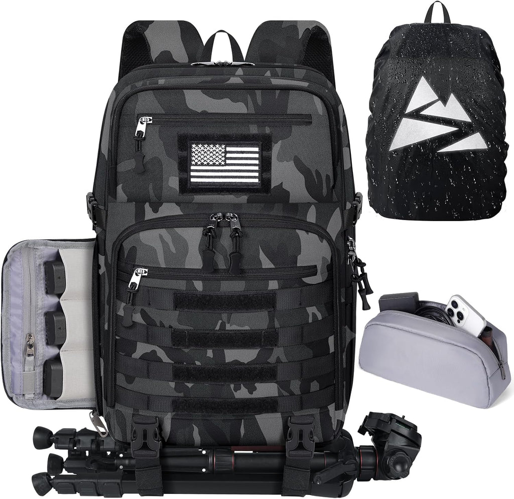 SDYSM Waterproof Camera Backpack 15.6 Inch,Camera Bags for Photographers