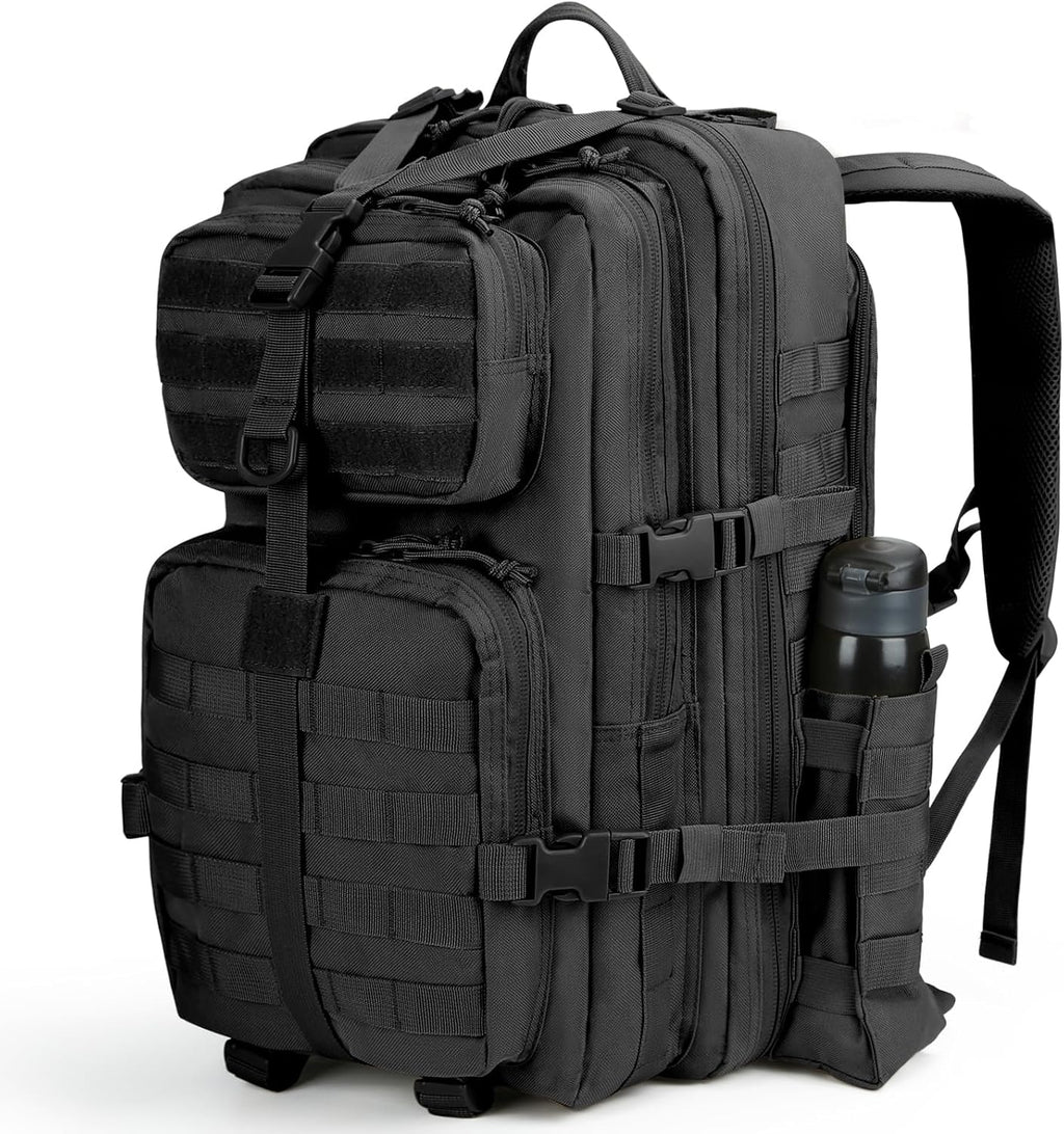 REEBOW GEAR Military Tactical Backpack for Men 3 Day Survival Bag Black