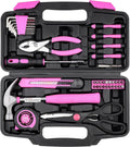 DOWELL Tool Set, 40 Pcs Tool Kit, Screwdriver Set With Storage Case, Pink