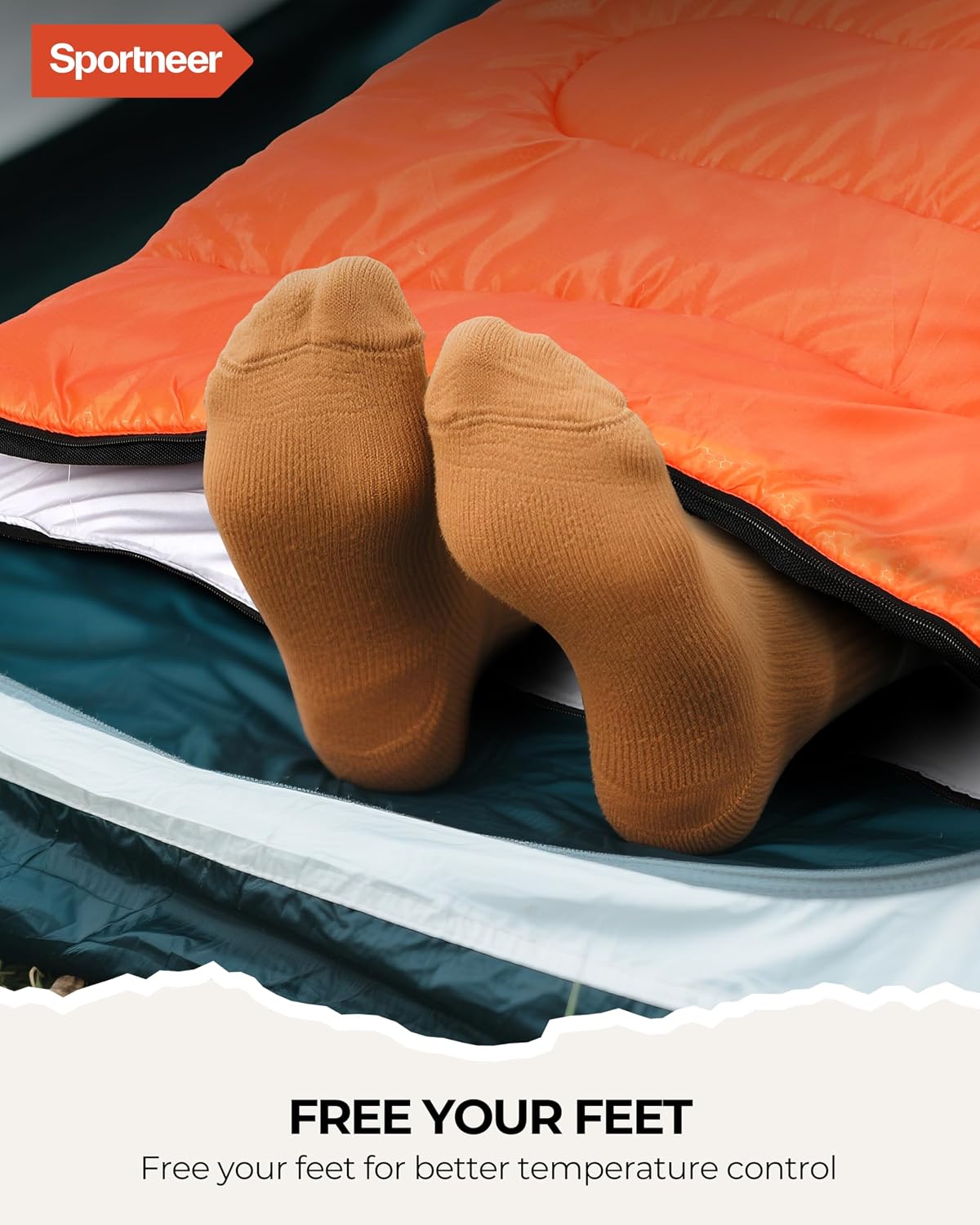 Sportneer Sleeping Bag for Adults Kid Waterproof lightweight Camping Hiking
