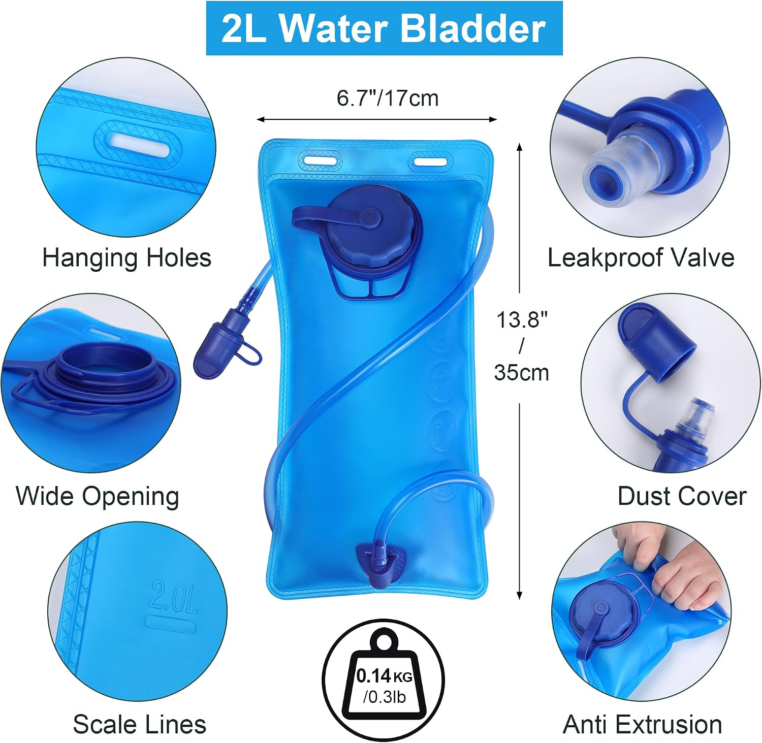 Ouplea Small Running Hydration Backpack Hydro Vest with 2L Water Bladder