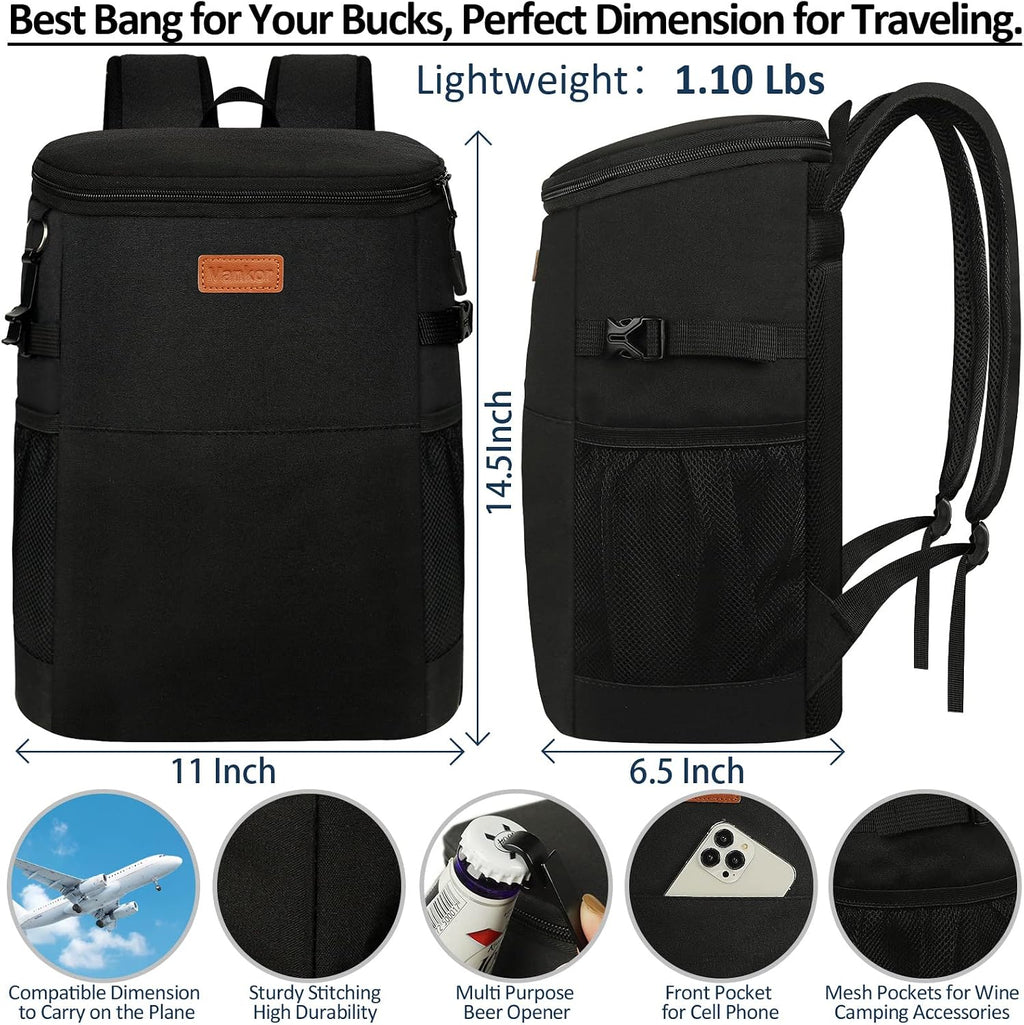 Vankor Camping Cooler Backpack Insulated Waterproof