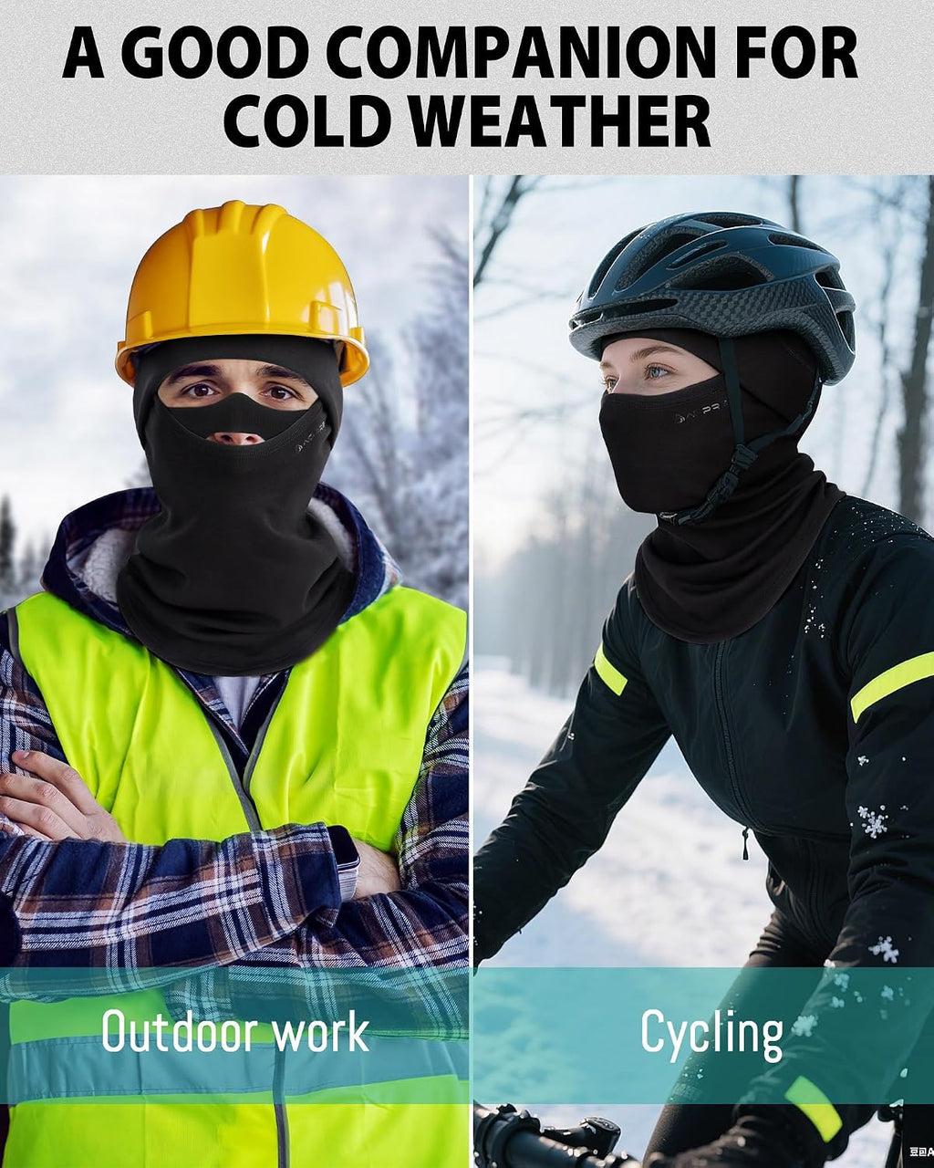 AOPREL Balaclava Ski Mask for Men & Women, Modal Wool Blend Soft Face Mask