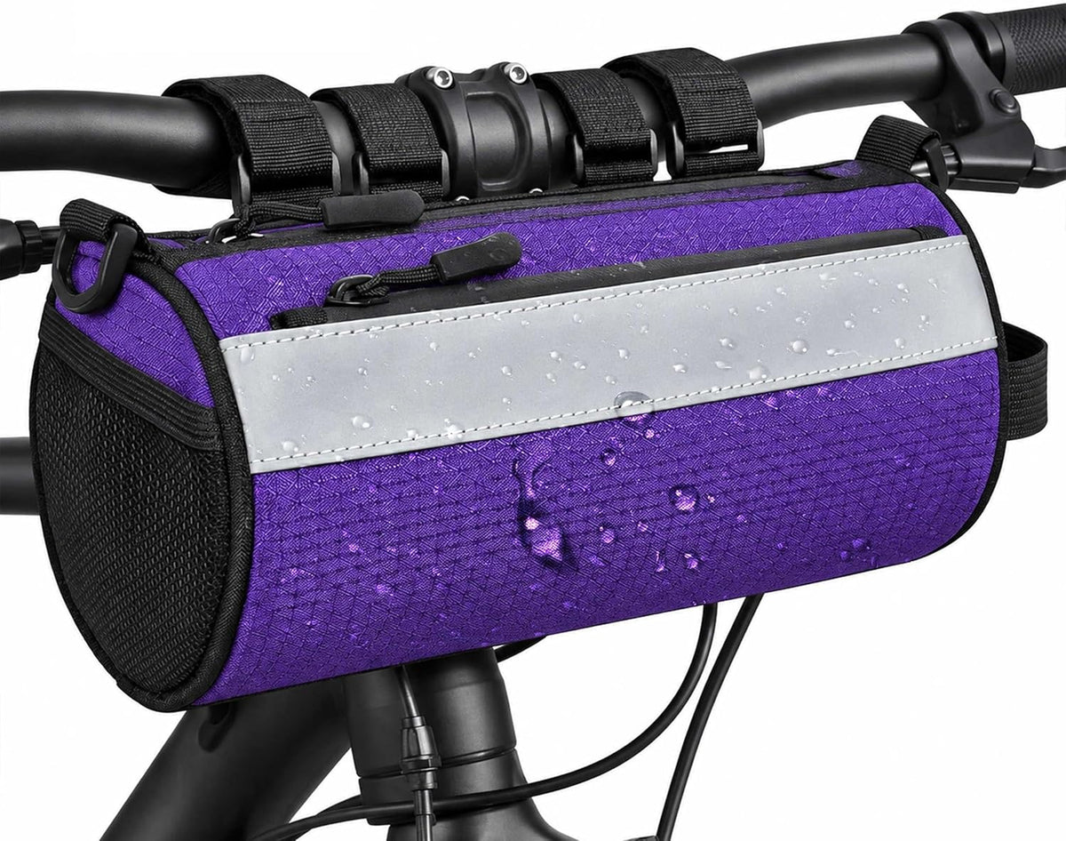 Waterproof Bike Handlebar Bag for E-bike & Bicycle 2.4L Front Storage Bag